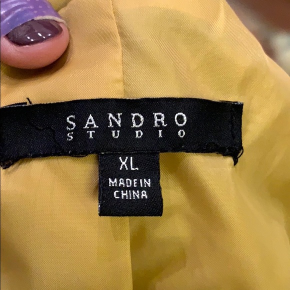 Sandro Studio mustard yellow raincoat - Picture 4 of 4